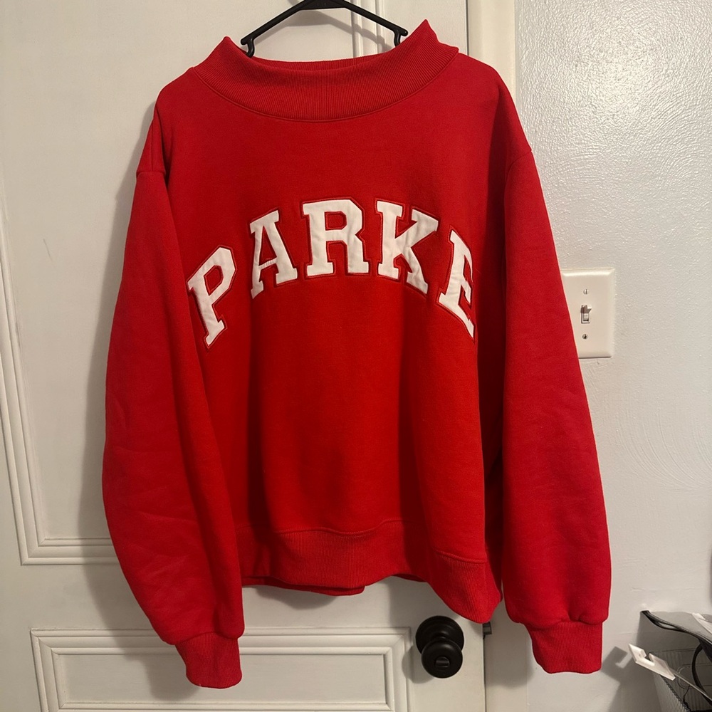 Parke Mockneck in Ruby + White